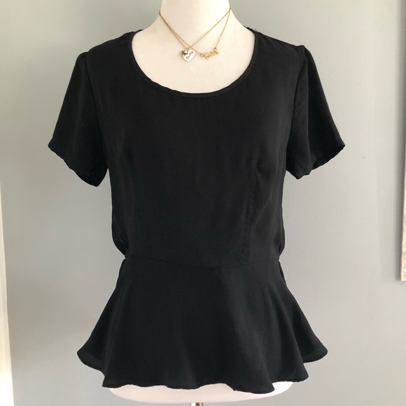 Marabelle XS Black Peplum Top - Picture 9 of 10